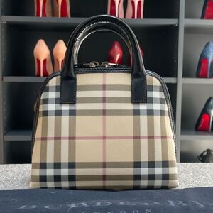 Burberry Dome Nova Check Handbag Small